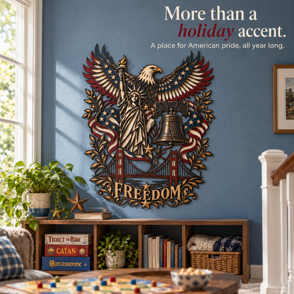 🇺🇸 Spirit of Freedom – American Heritage Iron Wall Art 🦅