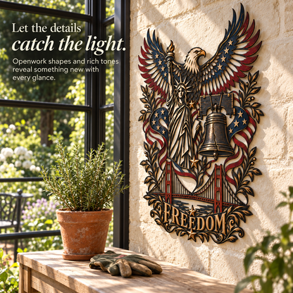 🇺🇸 Spirit of Freedom – American Heritage Iron Wall Art 🦅