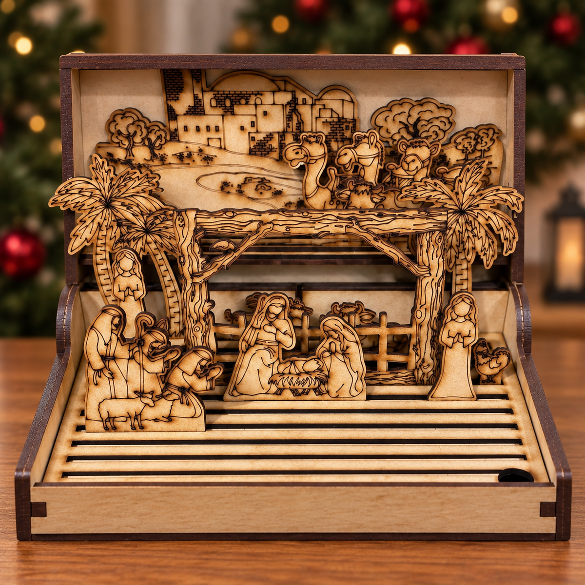 🔥🙏The Bethlehem Storybook — Wooden Nativity Scene Puzzle