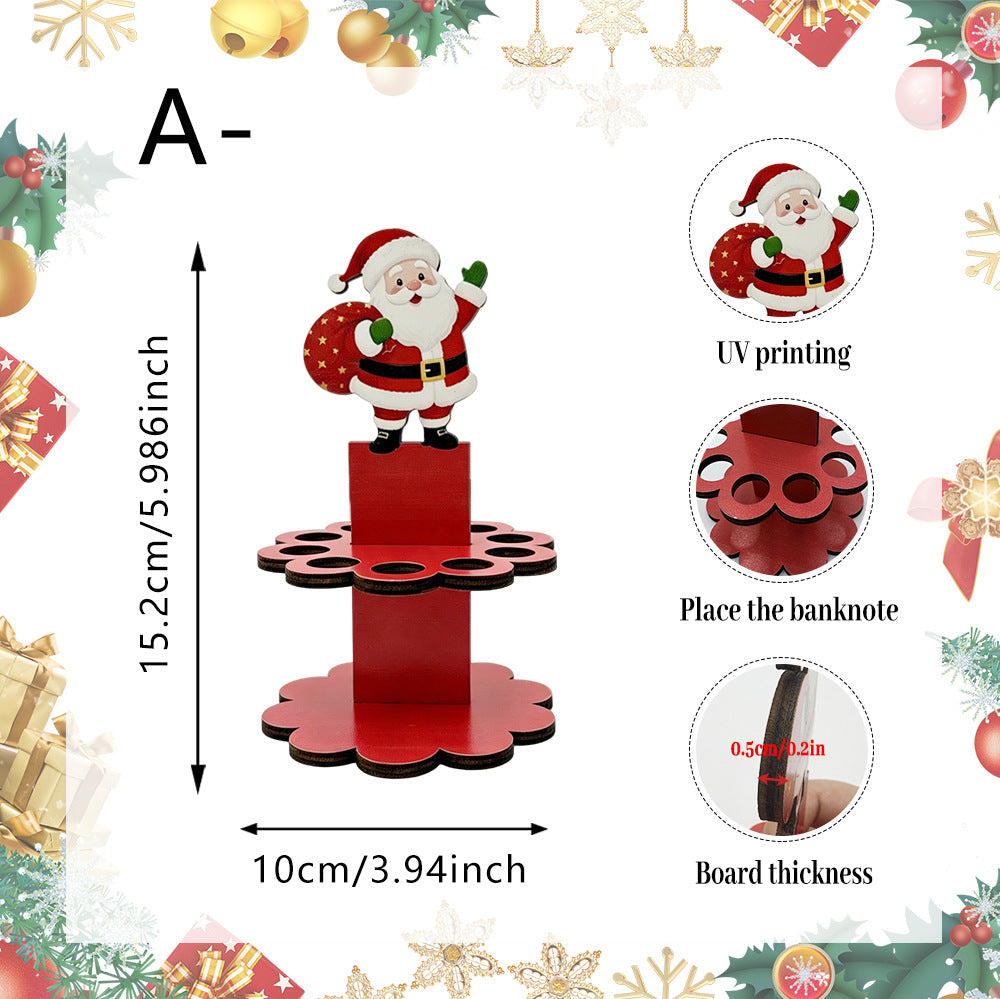 💵Christmas Tabletop Wooden Money Holder -🎁Turn Cash Into a Festive Centerpiece