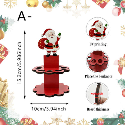 💵Christmas Tabletop Wooden Money Holder -🎁Turn Cash Into a Festive Centerpiece
