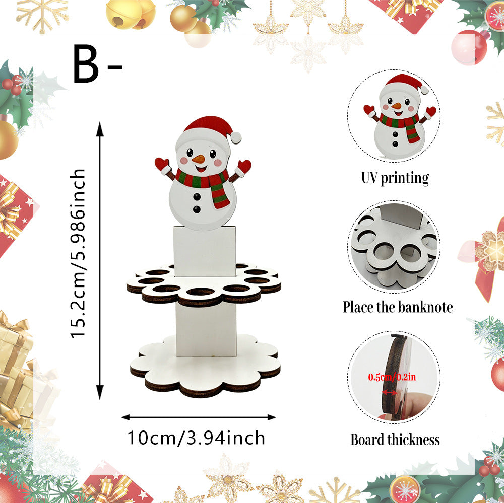 💵Christmas Tabletop Wooden Money Holder -🎁Turn Cash Into a Festive Centerpiece