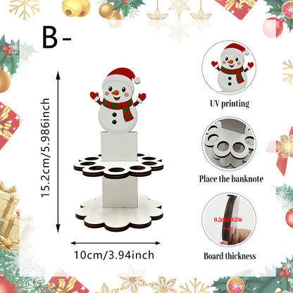 💵Christmas Tabletop Wooden Money Holder -🎁Turn Cash Into a Festive Centerpiece