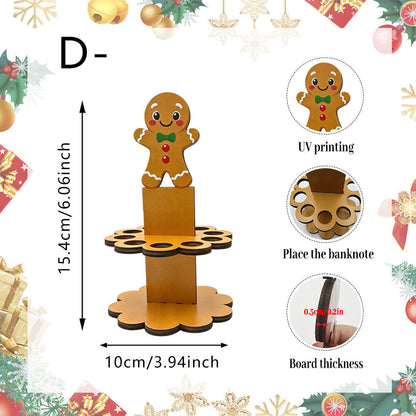 💵Christmas Tabletop Wooden Money Holder -🎁Turn Cash Into a Festive Centerpiece