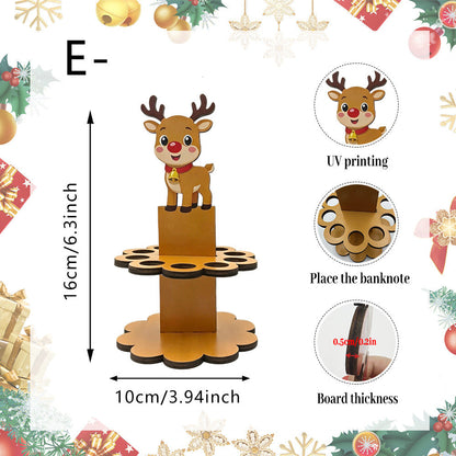 💵Christmas Tabletop Wooden Money Holder -🎁Turn Cash Into a Festive Centerpiece