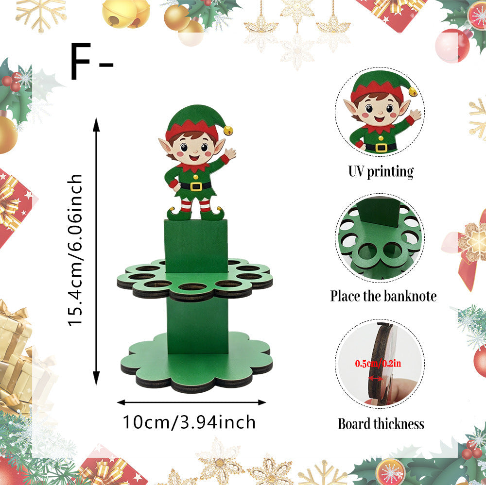 💵Christmas Tabletop Wooden Money Holder -🎁Turn Cash Into a Festive Centerpiece