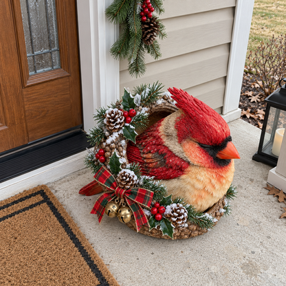 🎄 Cozy Cardinal Glow – Lighted Christmas Porch Decor ✨