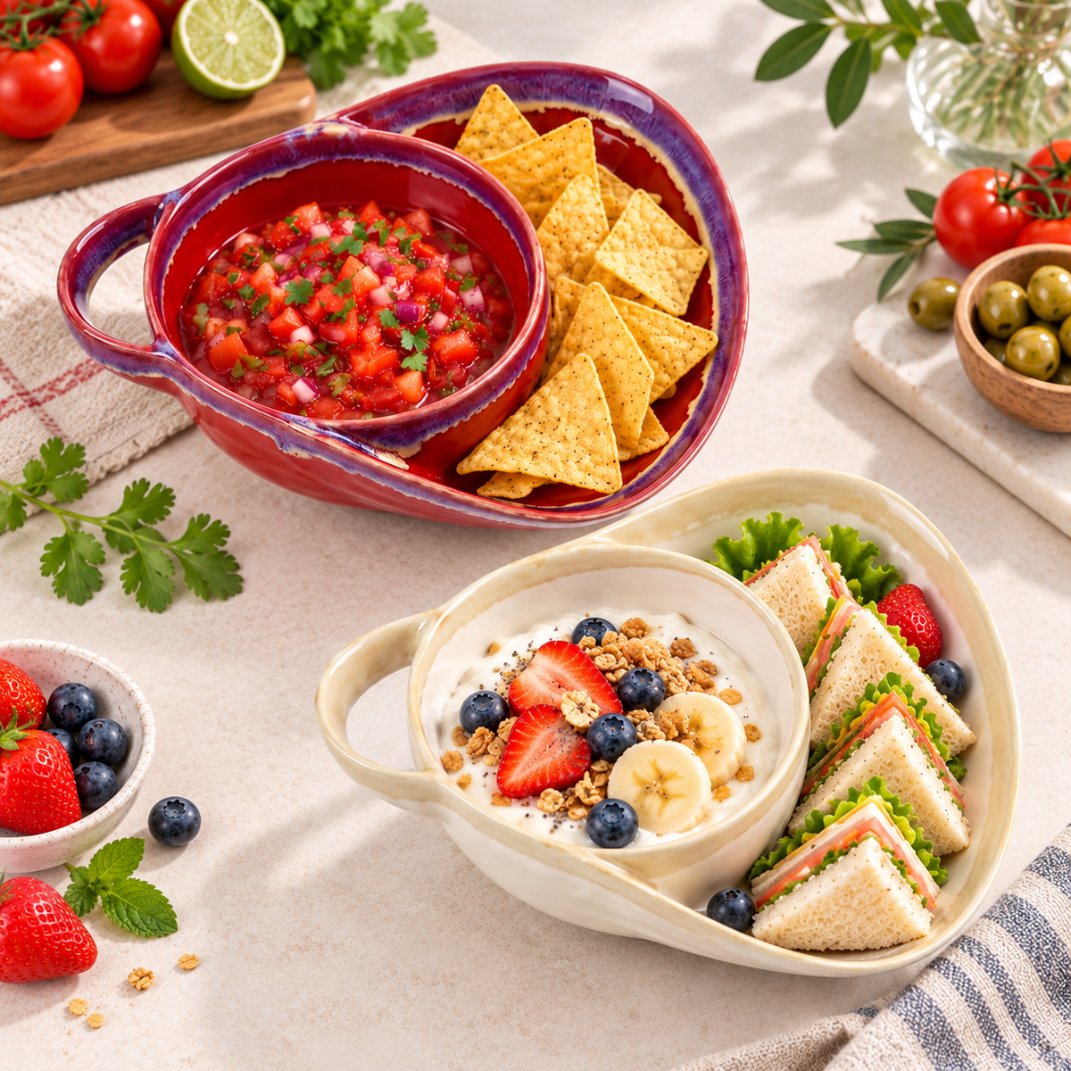 🥣2-in-1 Cereal & Snack Bowl – Keep Every Bite Fresh and Crunchy