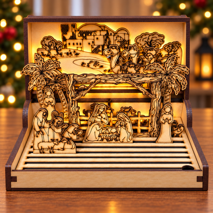 🔥🙏The Bethlehem Storybook — Wooden Nativity Scene Puzzle