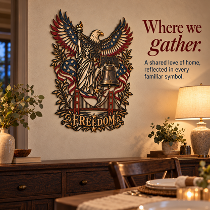 🇺🇸 Spirit of Freedom – American Heritage Iron Wall Art 🦅