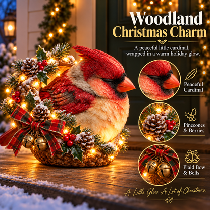 🎄 Cozy Cardinal Glow – Lighted Christmas Porch Decor ✨