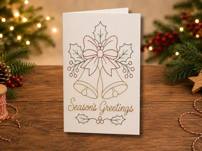 🌲 Christmas Hand Embroidery Card DIY Kit | Stitch Your Way Into the Christmas Spirit ✨ 🎁