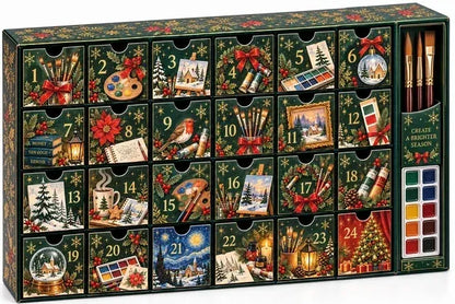 🎄24 Days of Painting Advent Calendar – Christmas Mystery Box DIY Art Kit 🎨✨