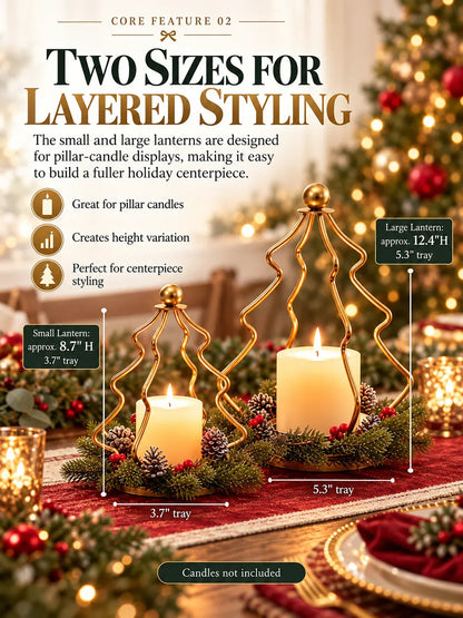 ✨Golden Glow Christmas Tree Candle Lanterns