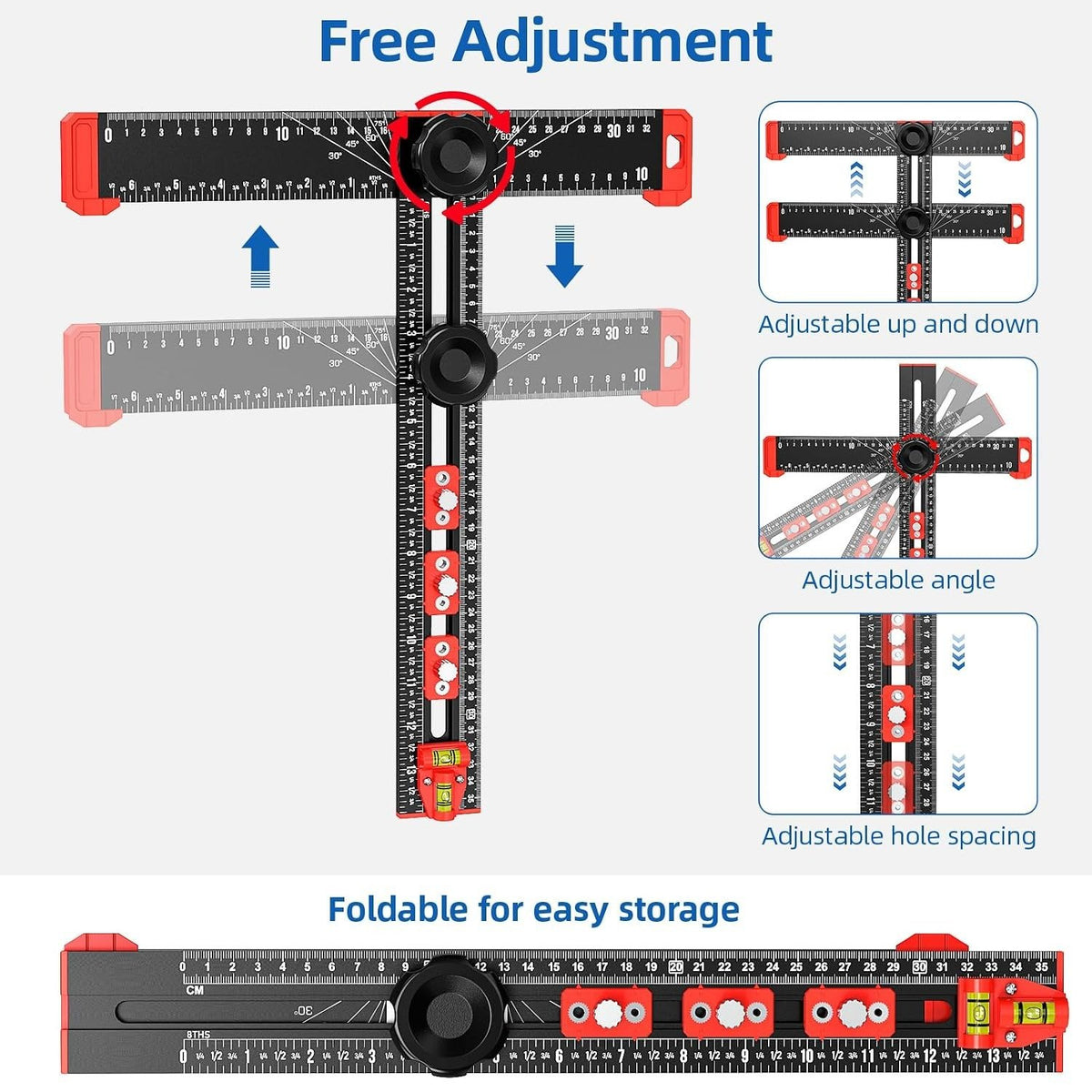 ⭐2026 USA Sale: Up to 50% OFF -🛠️📐Multifunctional T-Square Ruler