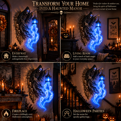 👻Soul Harvester Haunted Lantern Wall Decor-✅Easy to assemble ✅Sturdiness