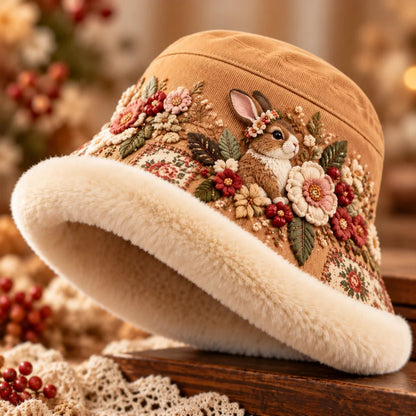 🌸 Cozy Winter Bucket Hat – Floral & Animal Prints