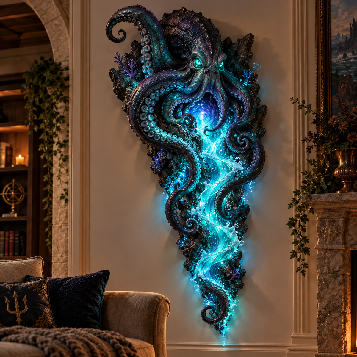 🔥LAST DAY 49% OFF🌊✨2027Nestmiro® Enchanted Ocean Legends™ Lighted Wall Décor Collection 🐋🧜‍♀️
