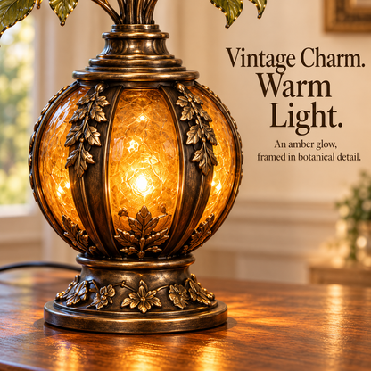🌹✨ Eternal Bloom – Vintage Rose & Cardinal Table Lamp
