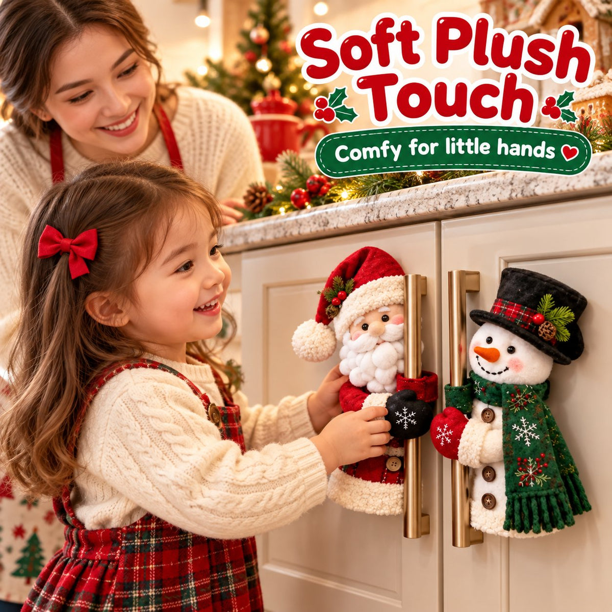 🔥😍Holiday Kitchen Handle Sleeves – Cute 3D Festive Accents