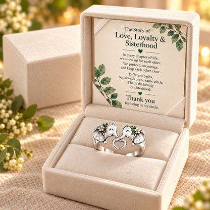 🔥😍Elephant Heart Ring – A Meaningful Keepsake for Sisters & Best Friends