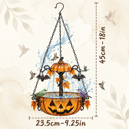 Halloween Solar Cascade Hanging Bird Bath Fountain