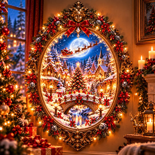 ✨Enchanted Christmas Village™ – Magical Lighted Christmas Wall Art