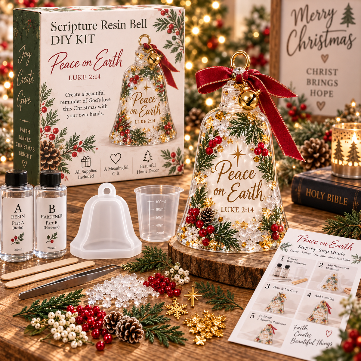 ✝️Bethlehem Star Scripture DIY Kit -💕Tools & Step-by-Step Guide Included