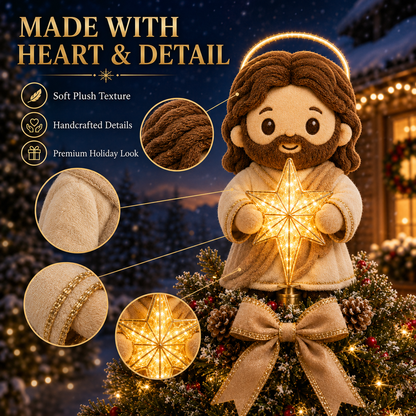 🙏 Cute Jesus Christmas Tree Topper – A Touch of Faith for the Holidays