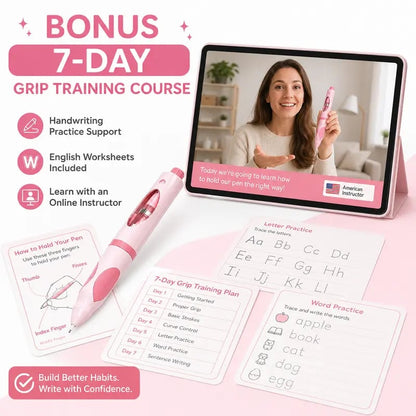 ✏️Ergonomic Writing Trainer Pen – Posture-Correcting Pencil with 12 Refills