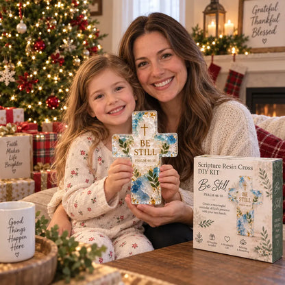 ✝️Be Still Scripture Cross DIY Kit -💕Tools & Step-by-Step Guide Included