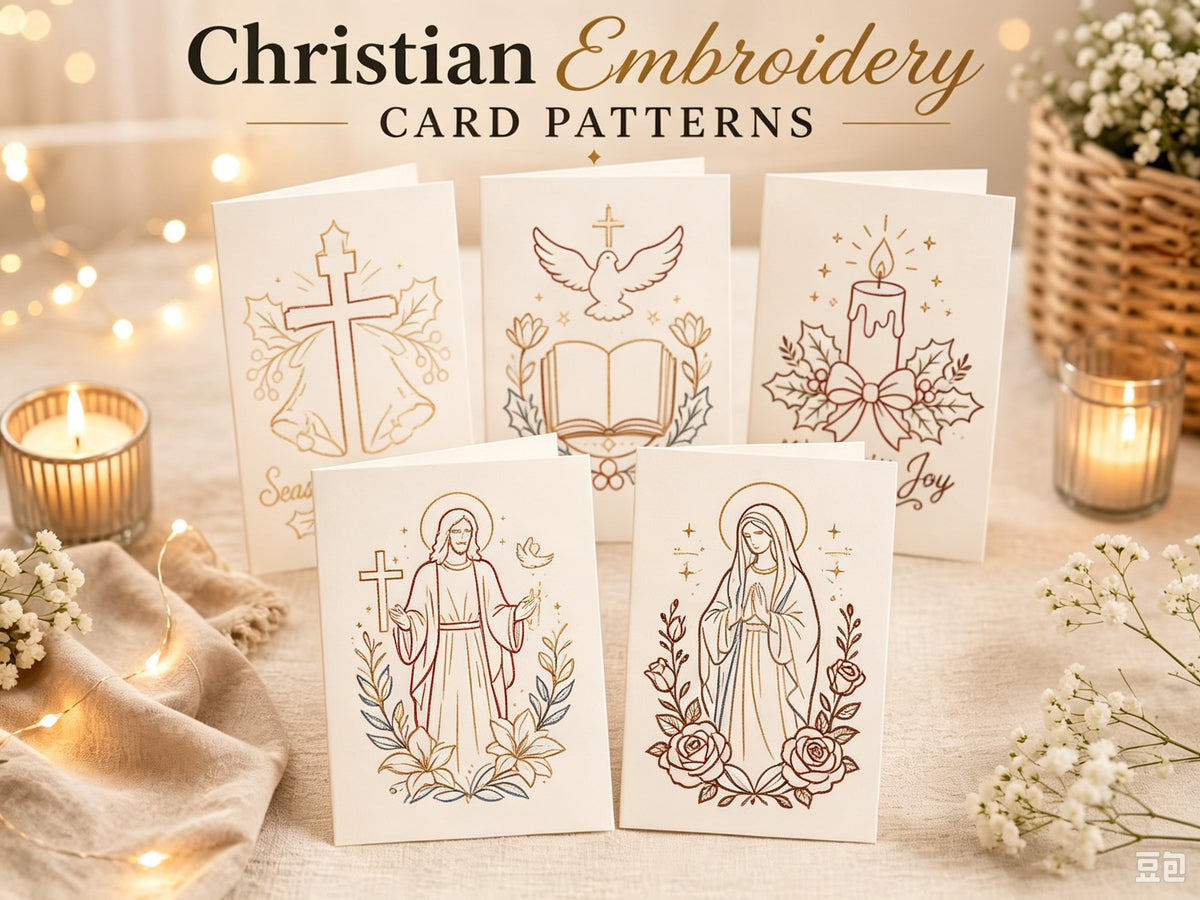 🌲 Christmas Hand Embroidery Card DIY Kit | Stitch Your Way Into the Christmas Spirit ✨ 🎁