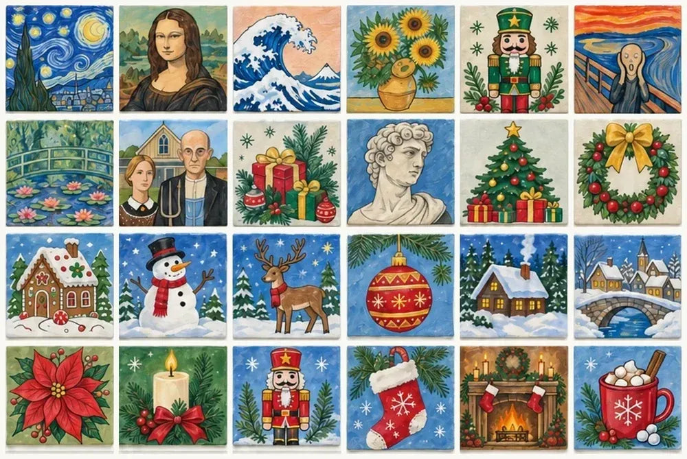 🎄24 Days of Painting Advent Calendar – Christmas Mystery Box DIY Art Kit 🎨✨
