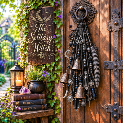 ⭐2026 USA Sale: Up to 50% OFF -🔮Witchy Door Charm - Bells, Crystals & Celestial Hanging Decor