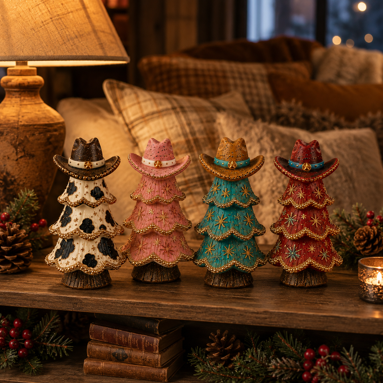 Western Cowboy Christmas Tree Figurines