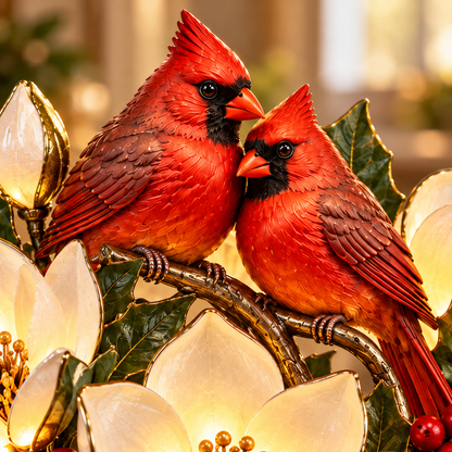 ✨Cardinal Whispers™ – Red Cardinal Floral Blessing Keepsake Figurine