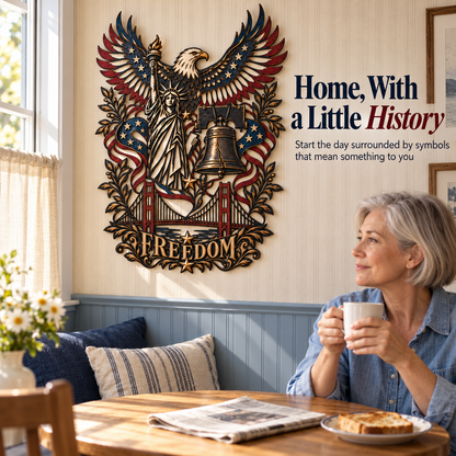 🇺🇸 Spirit of Freedom – American Heritage Iron Wall Art 🦅