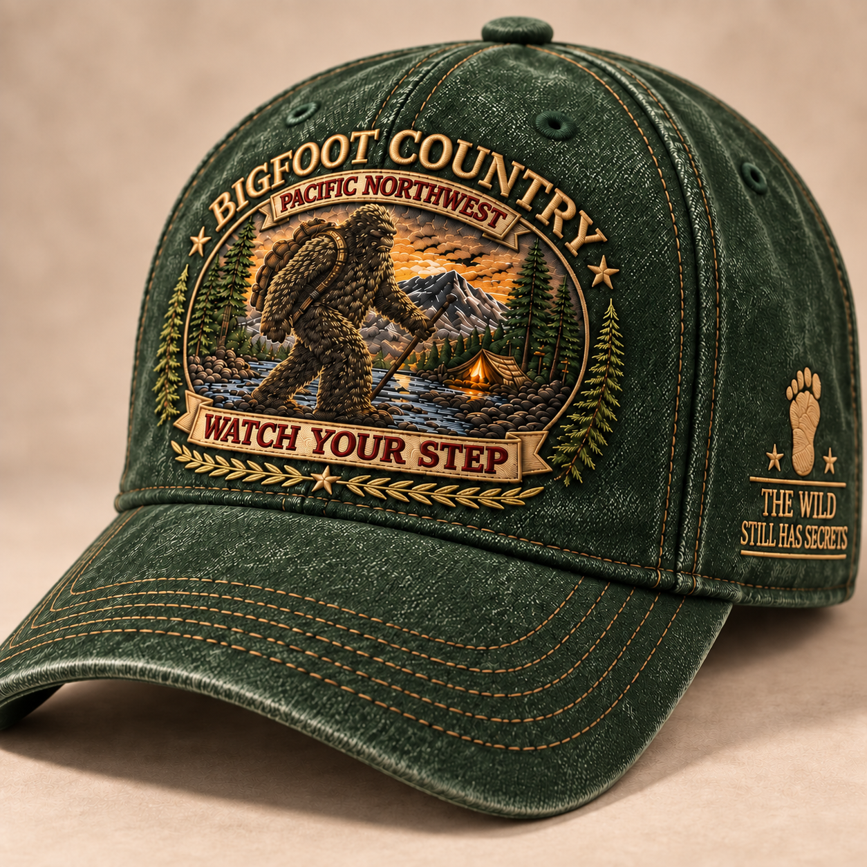 Forest Green Bigfoot Country Cap