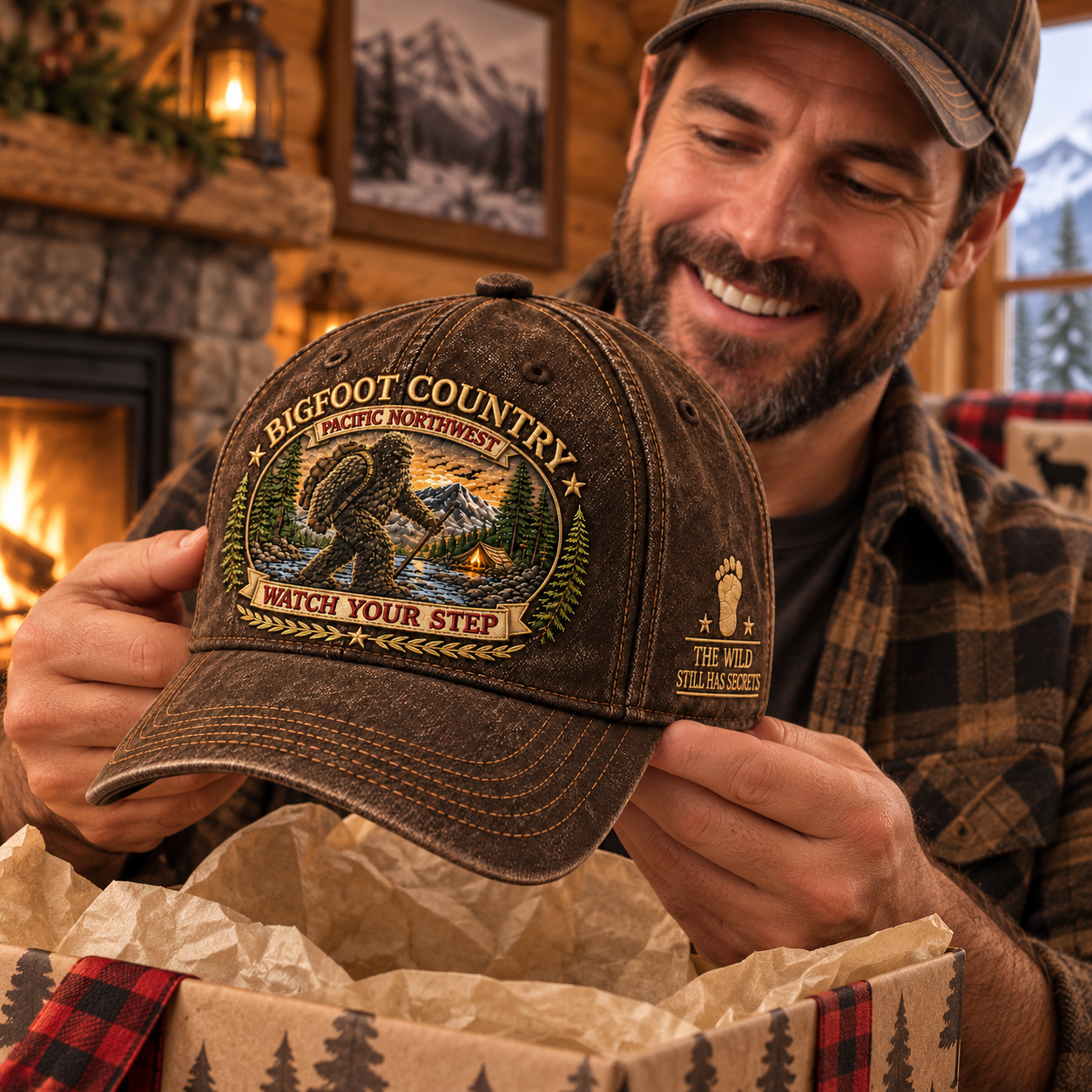 Dark Brown Bigfoot Country Cap gift moment