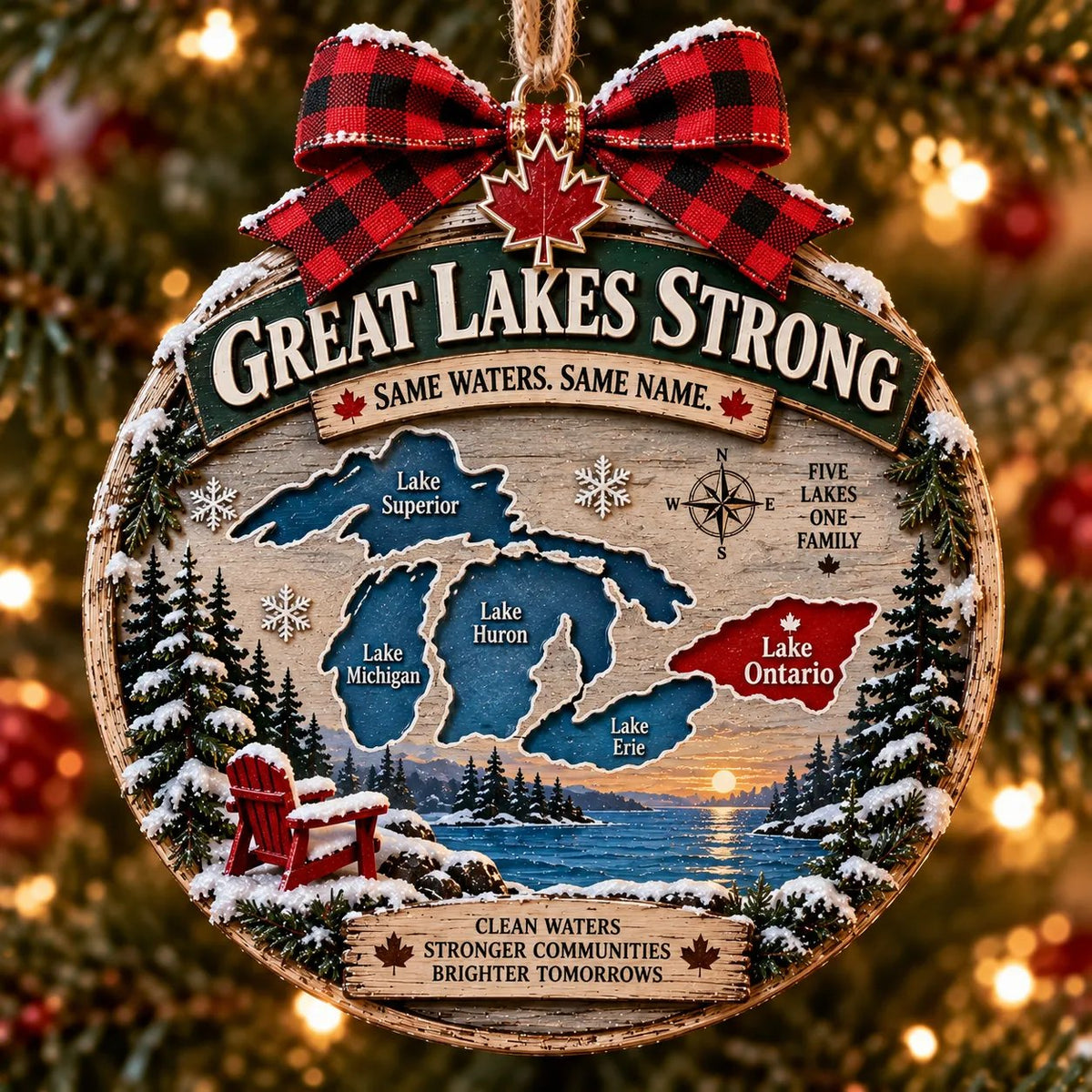🔥😍Ontario Winter Memories Christmas Ornament — A Lakeside Holiday Keepsake