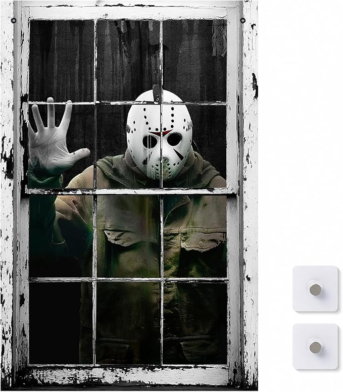 👁️Creepy 3D Halloween Window Poster – The View Your Neighbors Won’t Forget