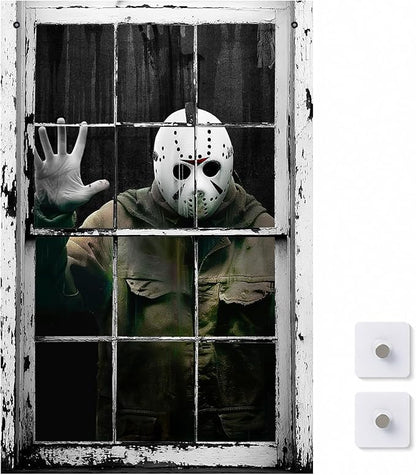 👁️Creepy 3D Halloween Window Poster – The View Your Neighbors Won’t Forget