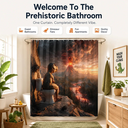 🦖🚽Quirky Bathroom Shower Curtain Collection🤣