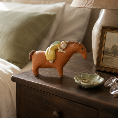 Dreaming Together Girl & Horse Figurine