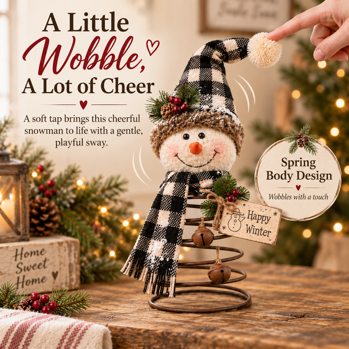 ☃️Winter Wobble Snowman™ – Rustic Snowman Collection