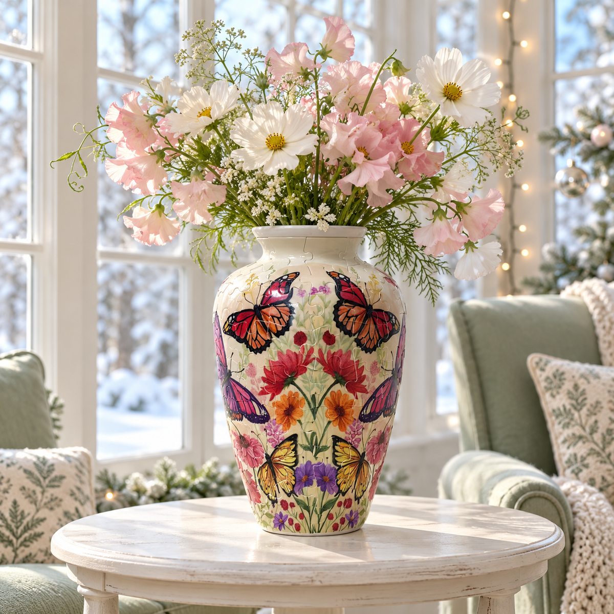 🧩3D Puzzle Vase for Flowers-🎁The Christmas gift that becomes part of their home.