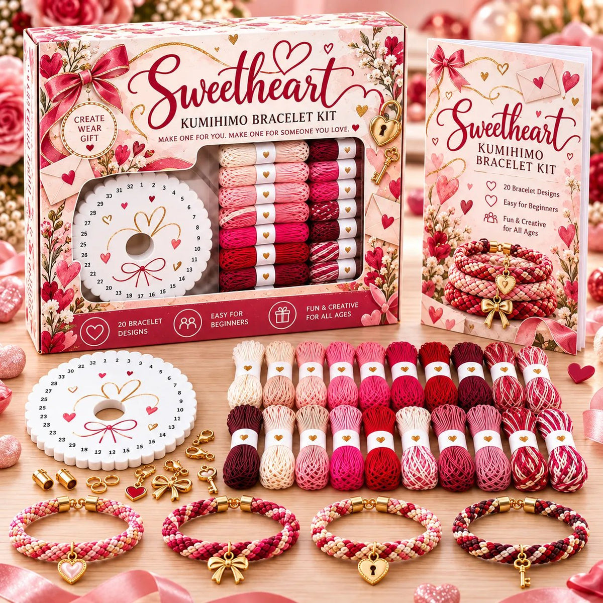 🌸Cottage Bloom Bracelet-Making Kit – ✨Beginner DIY Friendship Bracelet Craft Set