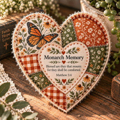 ❤️Patchwork Heart of Faith – Inspirational Scripture Keepsake