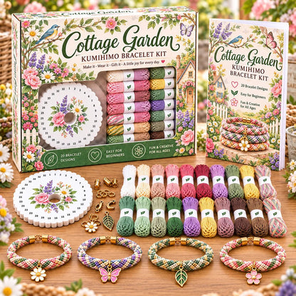 🌸Cottage Bloom Bracelet-Making Kit – ✨Beginner DIY Friendship Bracelet Craft Set