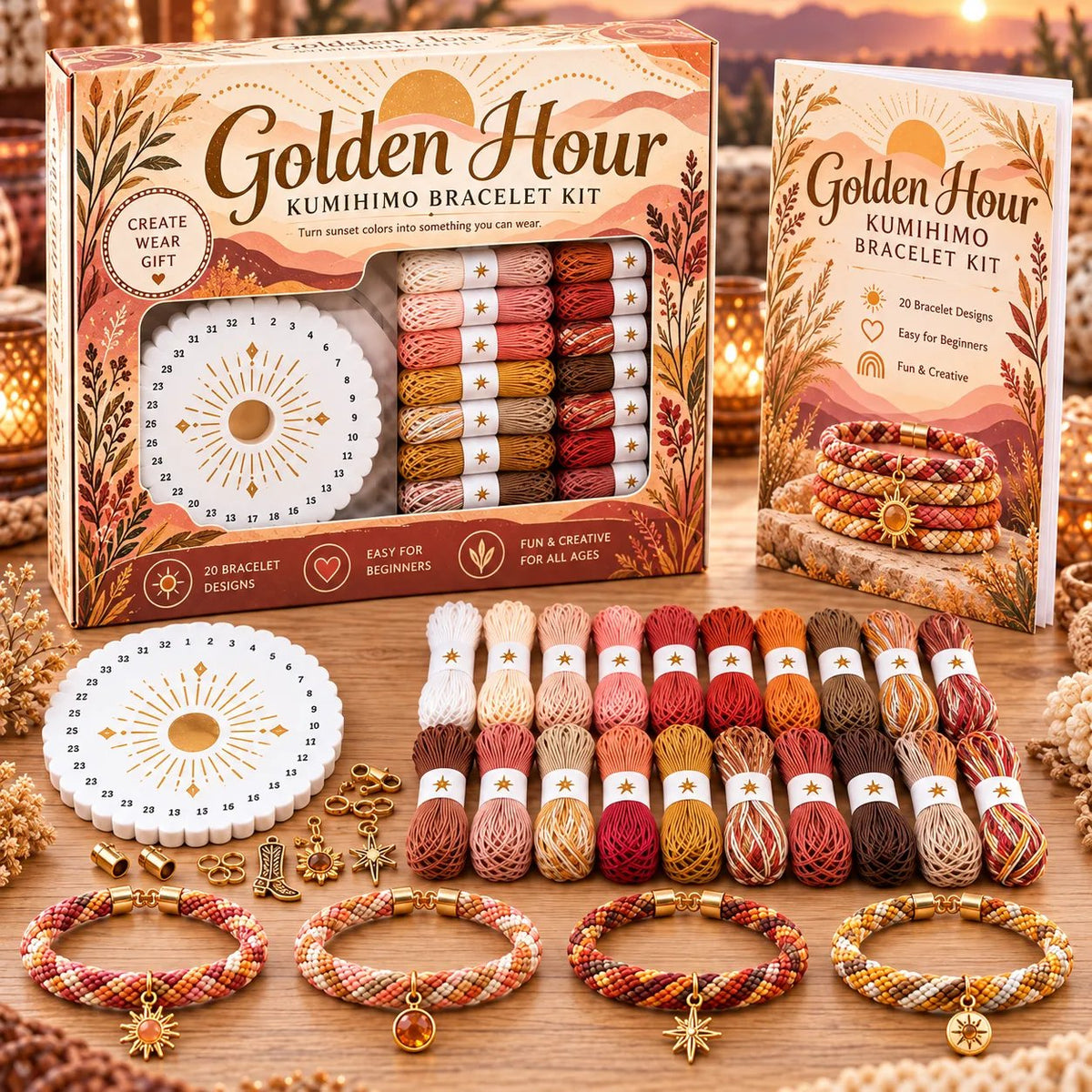 🌸Cottage Bloom Bracelet-Making Kit – ✨Beginner DIY Friendship Bracelet Craft Set